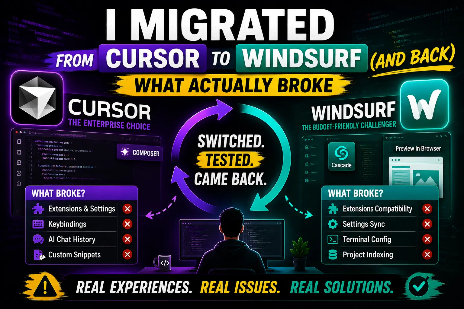I Migrated from Cursor to Windsurf (and Back): What Actually Broke?