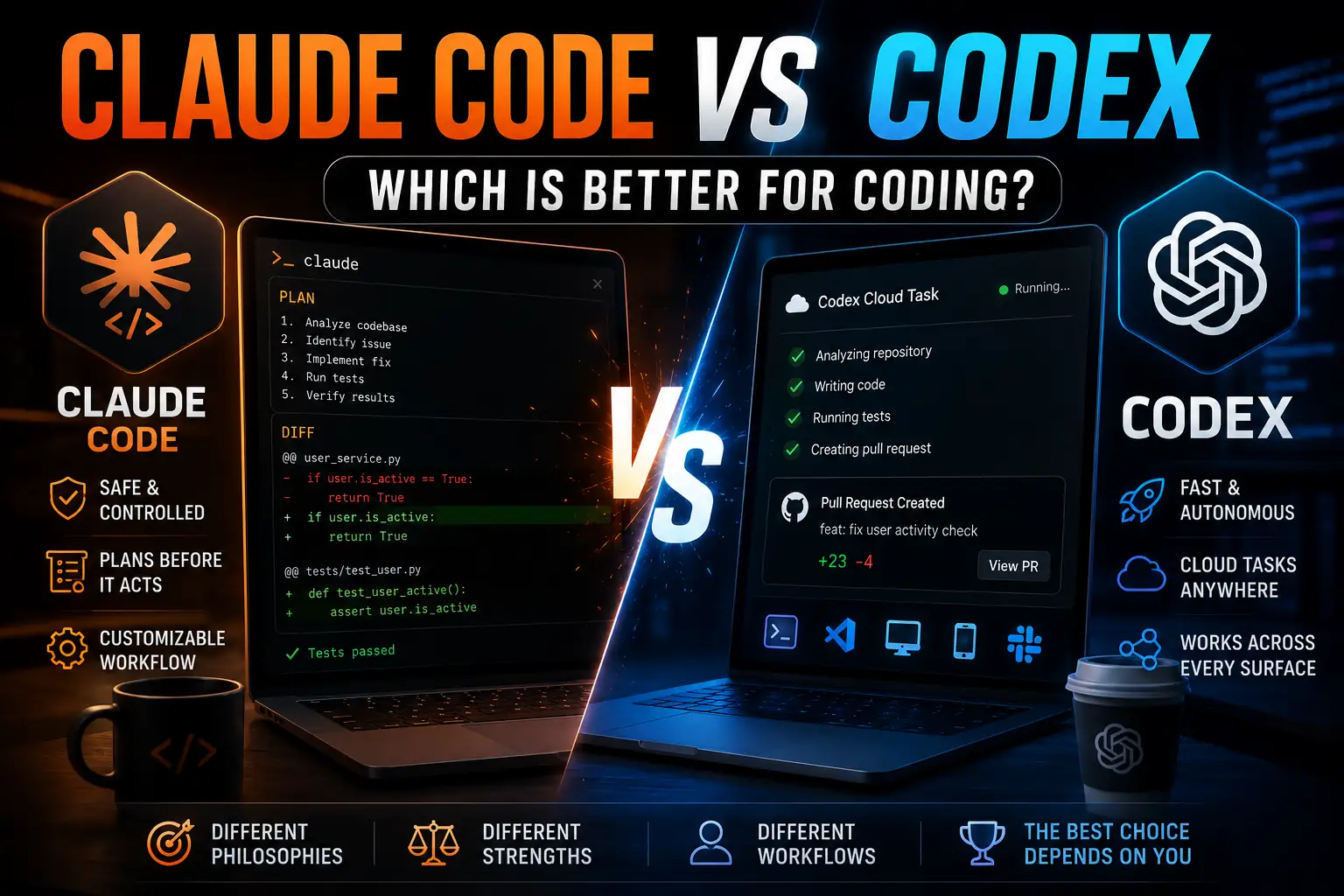 Claude Code vs Codex: Which AI Coding Agent is Best in 2026?