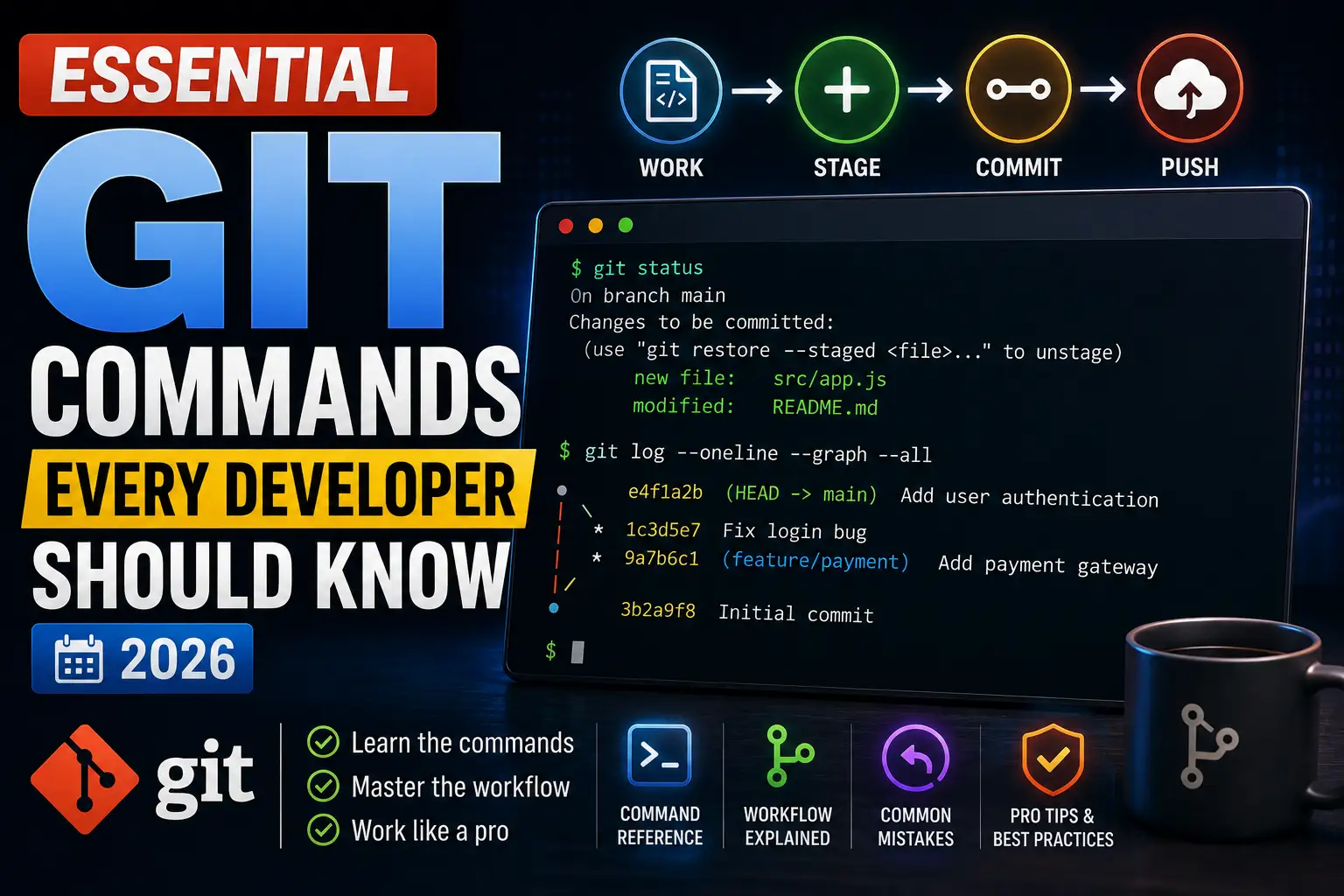Essential Git Commands Every Developer Should Know in 2026
